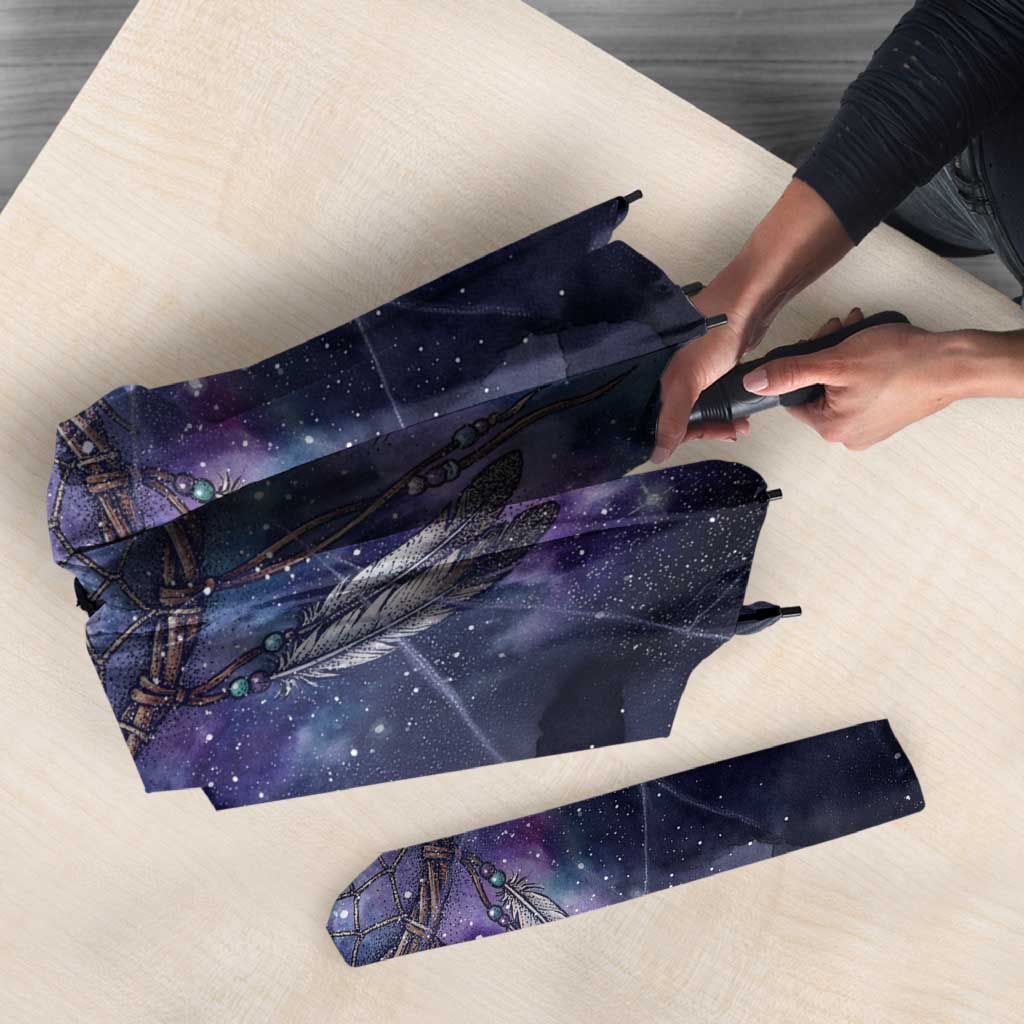 Dreamcatcher Native American Umbrella Feathers and Starry Night Sky The Dream Weaver Theme - Wonder Print Shop