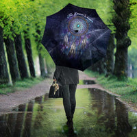Dreamcatcher Native American Umbrella Feathers and Starry Night Sky The Dream Weaver Theme - Wonder Print Shop