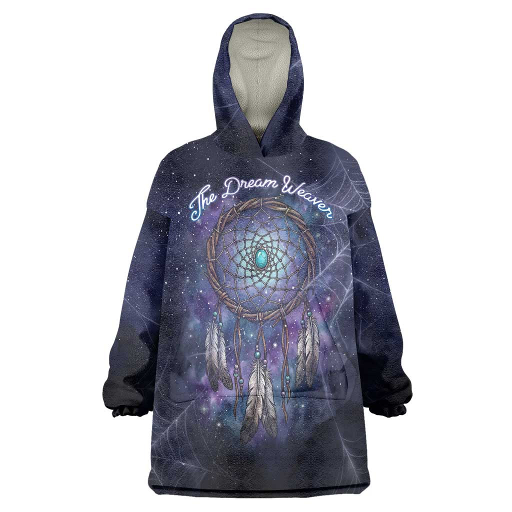Dreamcatcher Native American Wearable Blanket Hoodie Feathers and Starry Night Sky The Dream Weaver Theme - Wonder Print Shop