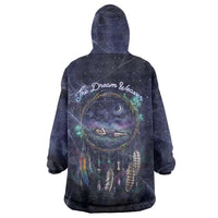 Dreamcatcher Native American Wearable Blanket Hoodie Feathers and Starry Night Sky The Dream Weaver Theme - Wonder Print Shop