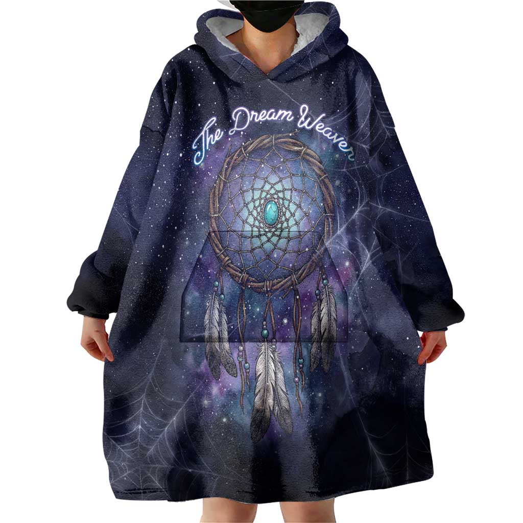 Dreamcatcher Native American Wearable Blanket Hoodie Feathers and Starry Night Sky The Dream Weaver Theme - Wonder Print Shop
