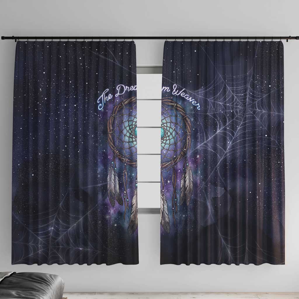 Dreamcatcher Native American Window Curtain Feathers and Starry Night Sky The Dream Weaver Theme - Wonder Print Shop