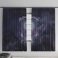 Dreamcatcher Native American Window Curtain Feathers and Starry Night Sky The Dream Weaver Theme - Wonder Print Shop