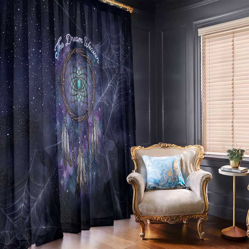 Dreamcatcher Native American Window Curtain Feathers and Starry Night Sky The Dream Weaver Theme - Wonder Print Shop