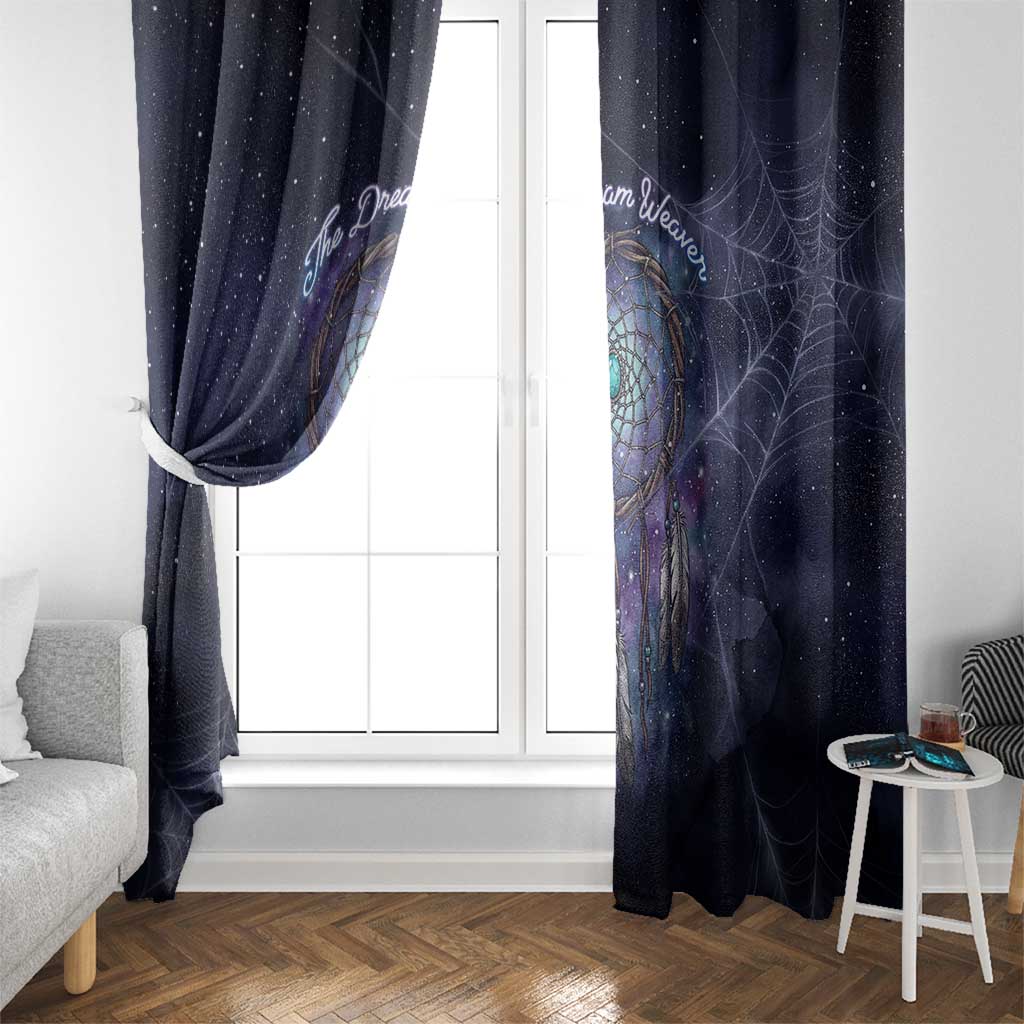 Dreamcatcher Native American Window Curtain Feathers and Starry Night Sky The Dream Weaver Theme - Wonder Print Shop