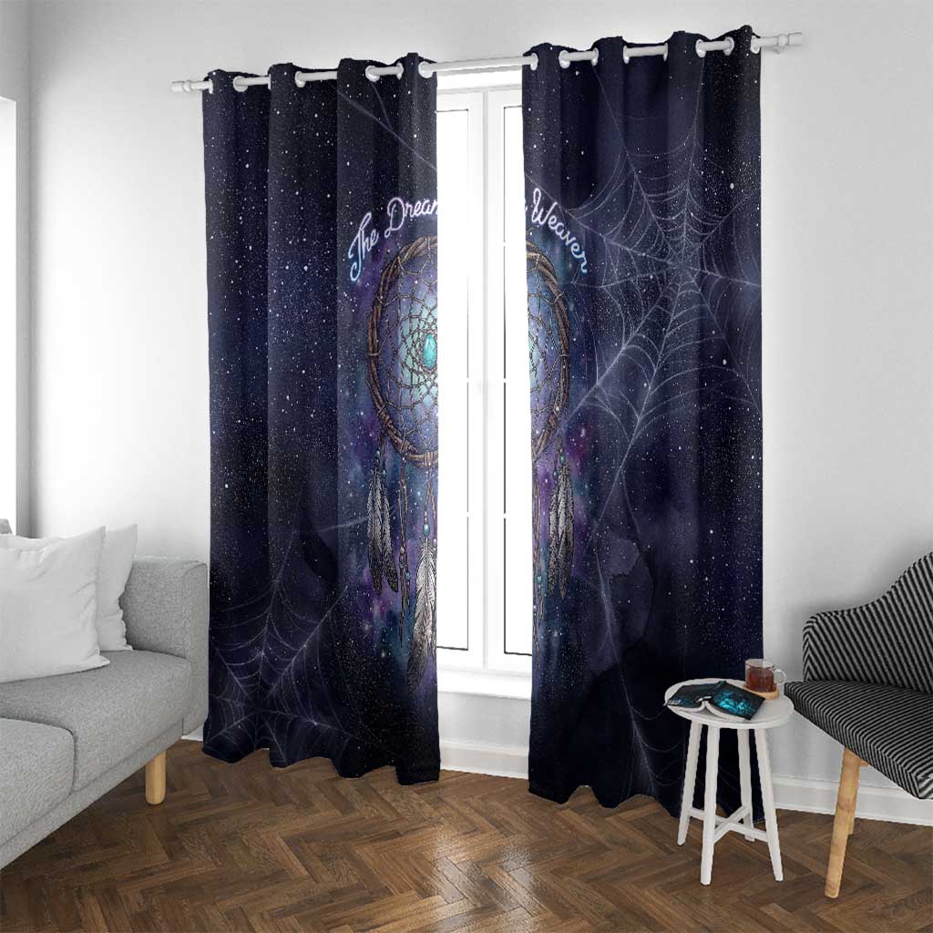 Dreamcatcher Native American Window Curtain Feathers and Starry Night Sky The Dream Weaver Theme - Wonder Print Shop