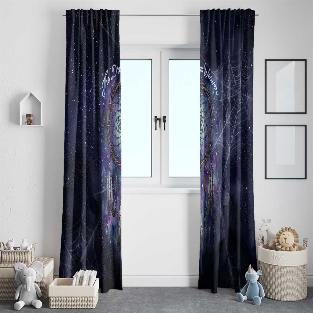Dreamcatcher Native American Window Curtain Feathers and Starry Night Sky The Dream Weaver Theme - Wonder Print Shop