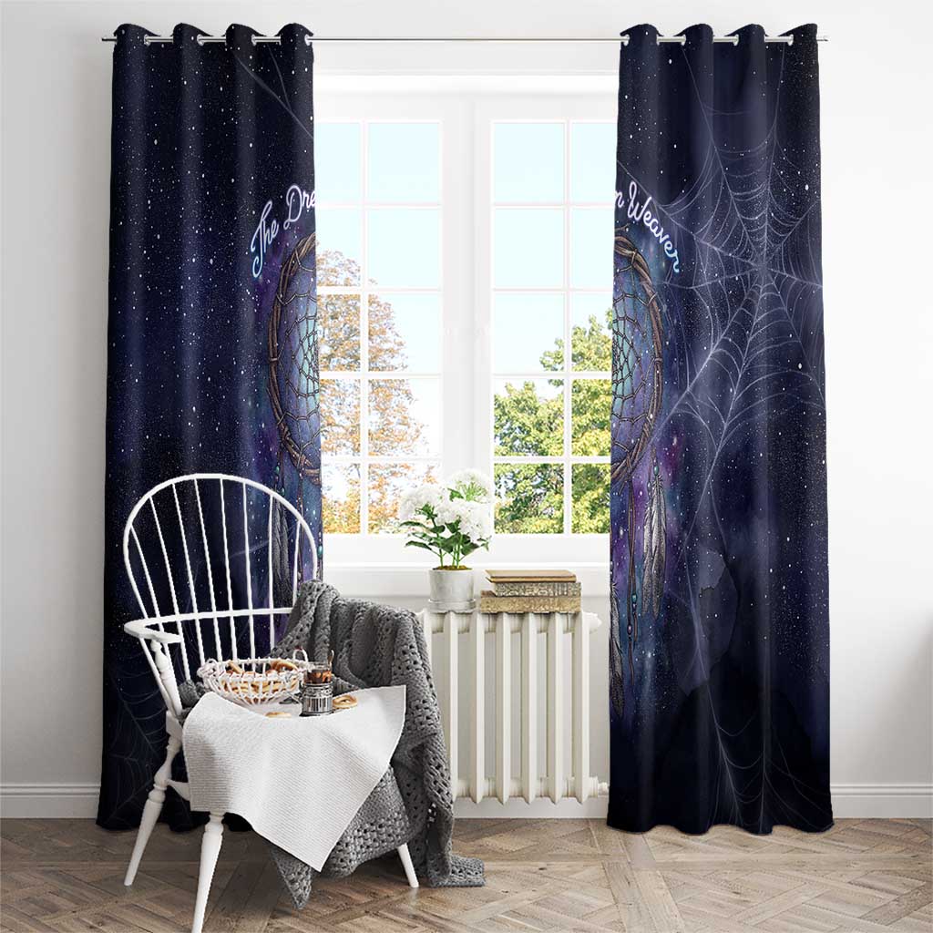 Dreamcatcher Native American Window Curtain Feathers and Starry Night Sky The Dream Weaver Theme - Wonder Print Shop