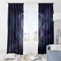 Dreamcatcher Native American Window Curtain Feathers and Starry Night Sky The Dream Weaver Theme - Wonder Print Shop