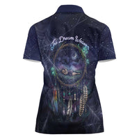 Dreamcatcher Native American Women Polo Shirt Feathers and Starry Night Sky The Dream Weaver Theme - Wonder Print Shop