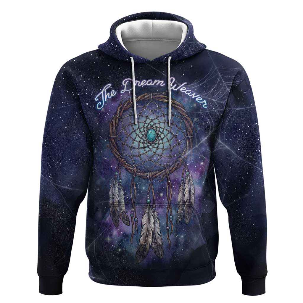 Dreamcatcher Native American Zip Hoodie Feathers and Starry Night Sky The Dream Weaver Theme - Wonder Print Shop