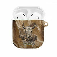 Buffalo Skull Native American AirPods Case Tribal Symbols and Mountain Scene Great Herd and Plains Guardians - Wonder Print Shop