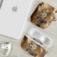 Buffalo Skull Native American AirPods Case Tribal Symbols and Mountain Scene Great Herd and Plains Guardians - Wonder Print Shop