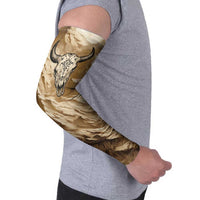 Buffalo Skull Native American Arm Sleeves Tribal Symbols and Mountain Scene Great Herd and Plains Guardians - Wonder Print Shop
