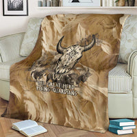 Buffalo Skull Native American Blanket Tribal Symbols and Mountain Scene Great Herd and Plains Guardians - Wonder Print Shop