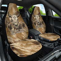Buffalo Skull Native American Car Seat Cover Tribal Symbols and Mountain Scene Great Herd and Plains Guardians - Wonder Print Shop