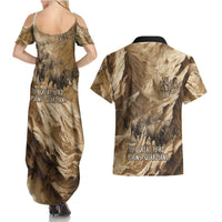 Buffalo Skull Native American Couples Matching Summer Maxi Dress and Hawaiian Shirt Tribal Symbols and Mountain Scene Great Herd and Plains Guardians - Wonder Print Shop