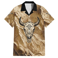 Buffalo Skull Native American Family Matching Puletasi and Hawaiian Shirt Tribal Symbols and Mountain Scene Great Herd and Plains Guardians - Wonder Print Shop
