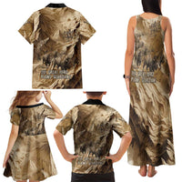 Buffalo Skull Native American Family Matching Tank Maxi Dress and Hawaiian Shirt Tribal Symbols and Mountain Scene Great Herd and Plains Guardians - Wonder Print Shop