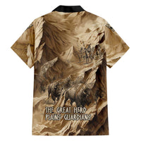 Buffalo Skull Native American Hawaiian Shirt Tribal Symbols and Mountain Scene Great Herd and Plains Guardians - Wonder Print Shop