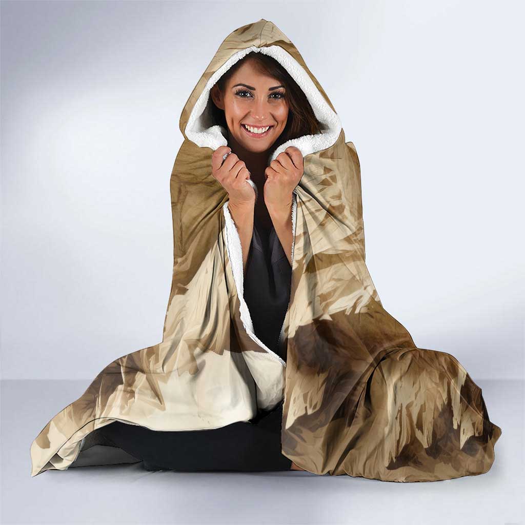Buffalo Skull Native American Hooded Blanket Tribal Symbols and Mountain Scene Great Herd and Plains Guardians - Wonder Print Shop