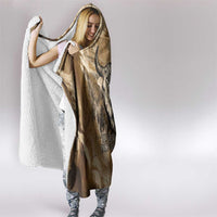 Buffalo Skull Native American Hooded Blanket Tribal Symbols and Mountain Scene Great Herd and Plains Guardians - Wonder Print Shop