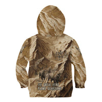 Buffalo Skull Native American Kid Hoodie Tribal Symbols and Mountain Scene Great Herd and Plains Guardians - Wonder Print Shop
