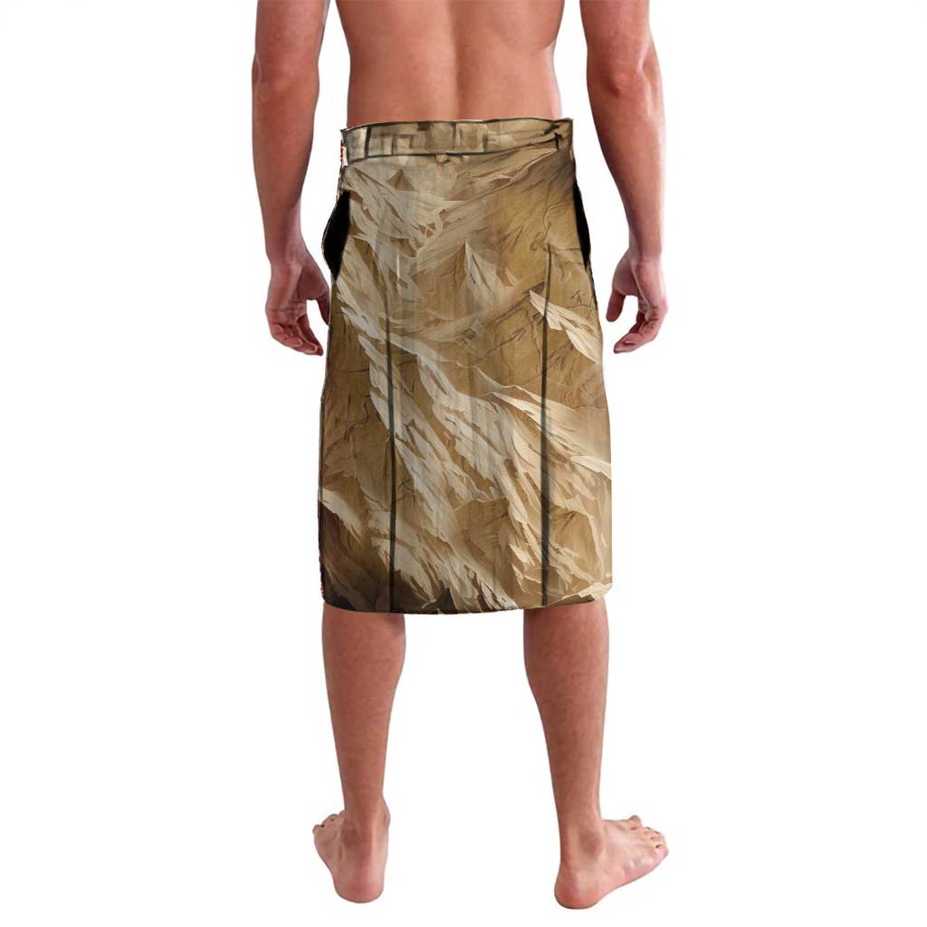 Buffalo Skull Native American Lavalava Tribal Symbols and Mountain Scene Great Herd and Plains Guardians - Wonder Print Shop
