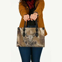 Buffalo Skull Native American Leather Bag Tribal Symbols and Mountain Scene Great Herd and Plains Guardians - Wonder Print Shop