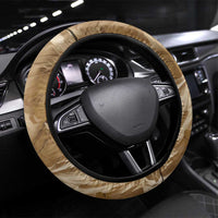 Buffalo Skull Native American Steering Wheel Cover Tribal Symbols and Mountain Scene Great Herd and Plains Guardians - Wonder Print Shop