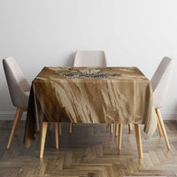 Buffalo Skull Native American Tablecloth Tribal Symbols and Mountain Scene Great Herd and Plains Guardians - Wonder Print Shop