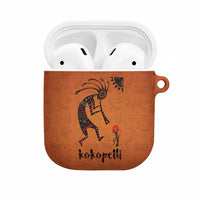 Kokopelli Tribal AirPods Case Native American Southwestern Petroglyph Patterns Sunset Landscape - Wonder Print Shop