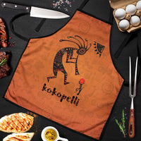 Kokopelli Tribal Apron Native American Southwestern Petroglyph Patterns Sunset Landscape - Wonder Print Shop