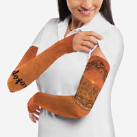 Kokopelli Tribal Arm Sleeves Native American Southwestern Petroglyph Patterns Sunset Landscape - Wonder Print Shop