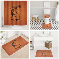 Kokopelli Tribal Bathroom Set Native American Southwestern Petroglyph Patterns Sunset Landscape - Wonder Print Shop