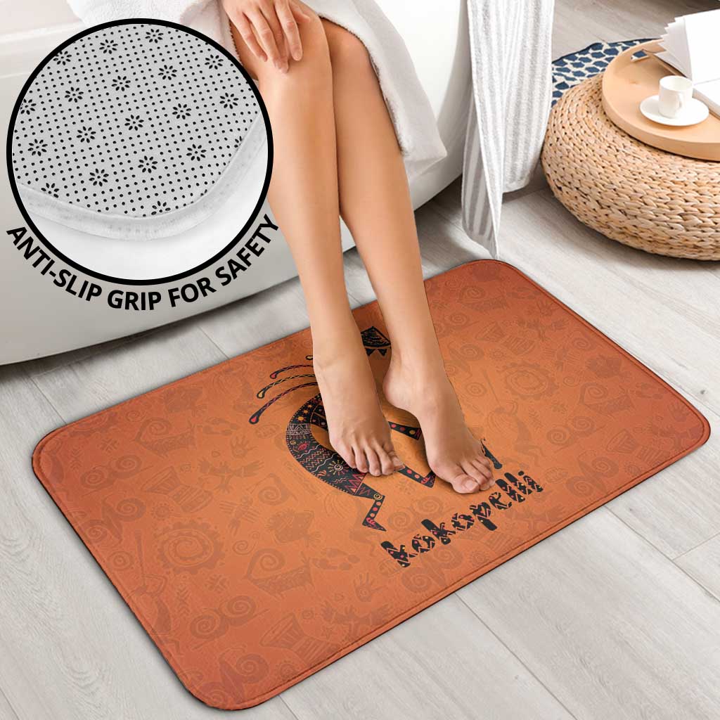 Kokopelli Tribal Bathroom Set Native American Southwestern Petroglyph Patterns Sunset Landscape - Wonder Print Shop