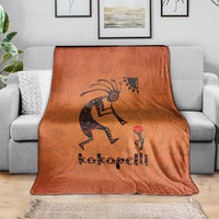 Kokopelli Tribal Blanket Native American Southwestern Petroglyph Patterns Sunset Landscape - Wonder Print Shop