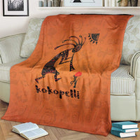 Kokopelli Tribal Blanket Native American Southwestern Petroglyph Patterns Sunset Landscape - Wonder Print Shop