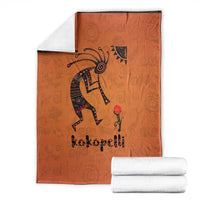 Kokopelli Tribal Blanket Native American Southwestern Petroglyph Patterns Sunset Landscape - Wonder Print Shop