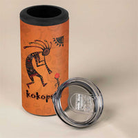 Kokopelli Tribal 4 in 1 Can Cooler Tumbler Native American Southwestern Petroglyph Patterns Sunset Landscape - Wonder Print Shop