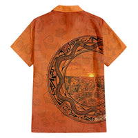 Kokopelli Tribal Hawaiian Shirt Native American Southwestern Petroglyph Patterns Sunset Landscape - Wonder Print Shop