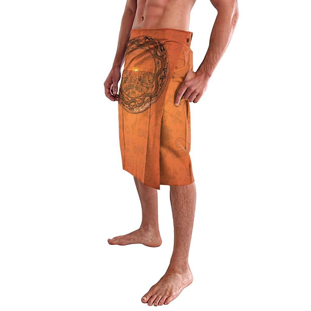 Kokopelli Tribal Lavalava Native American Southwestern Petroglyph Patterns Sunset Landscape - Wonder Print Shop