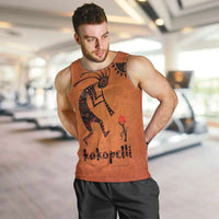 Kokopelli Tribal Men Tank Top Native American Southwestern Petroglyph Patterns Sunset Landscape - Wonder Print Shop