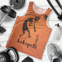 Kokopelli Tribal Men Tank Top Native American Southwestern Petroglyph Patterns Sunset Landscape - Wonder Print Shop