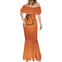 Kokopelli Tribal Mermaid Dress Native American Southwestern Petroglyph Patterns Sunset Landscape - Wonder Print Shop