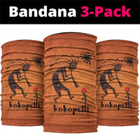 Kokopelli Tribal Neck Gaiter Native American Southwestern Petroglyph Patterns Sunset Landscape - Wonder Print Shop