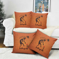 Kokopelli Tribal Pillow Cover Native American Southwestern Petroglyph Patterns Sunset Landscape - Wonder Print Shop