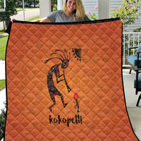 Kokopelli Tribal Quilt Native American Southwestern Petroglyph Patterns Sunset Landscape - Wonder Print Shop