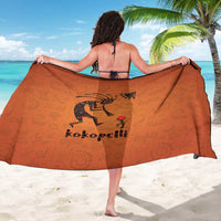 Kokopelli Tribal Sarong Native American Southwestern Petroglyph Patterns Sunset Landscape - Wonder Print Shop