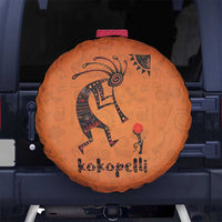 Kokopelli Tribal Spare Tire Cover Native American Southwestern Petroglyph Patterns Sunset Landscape - Wonder Print Shop